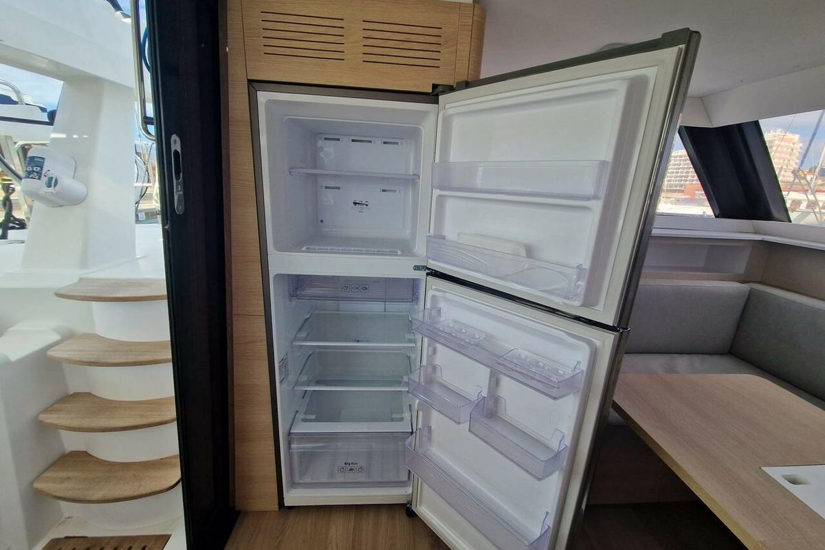 Galley of Hakuna, a Aventura Catamarans Aventura 37 catamaran at Sant Antoni de Portmany, Spain