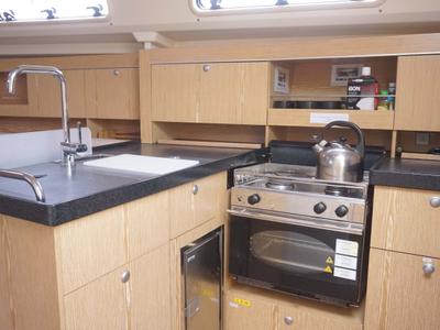 Galley of Iyarada, a Hanse Yachts Hanse 385 sailboat at Mai Khao, Thailand
