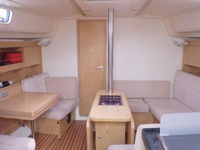 Salon of Iyarada, a Hanse Yachts Hanse 385 sailboat at Mai Khao, Thailand