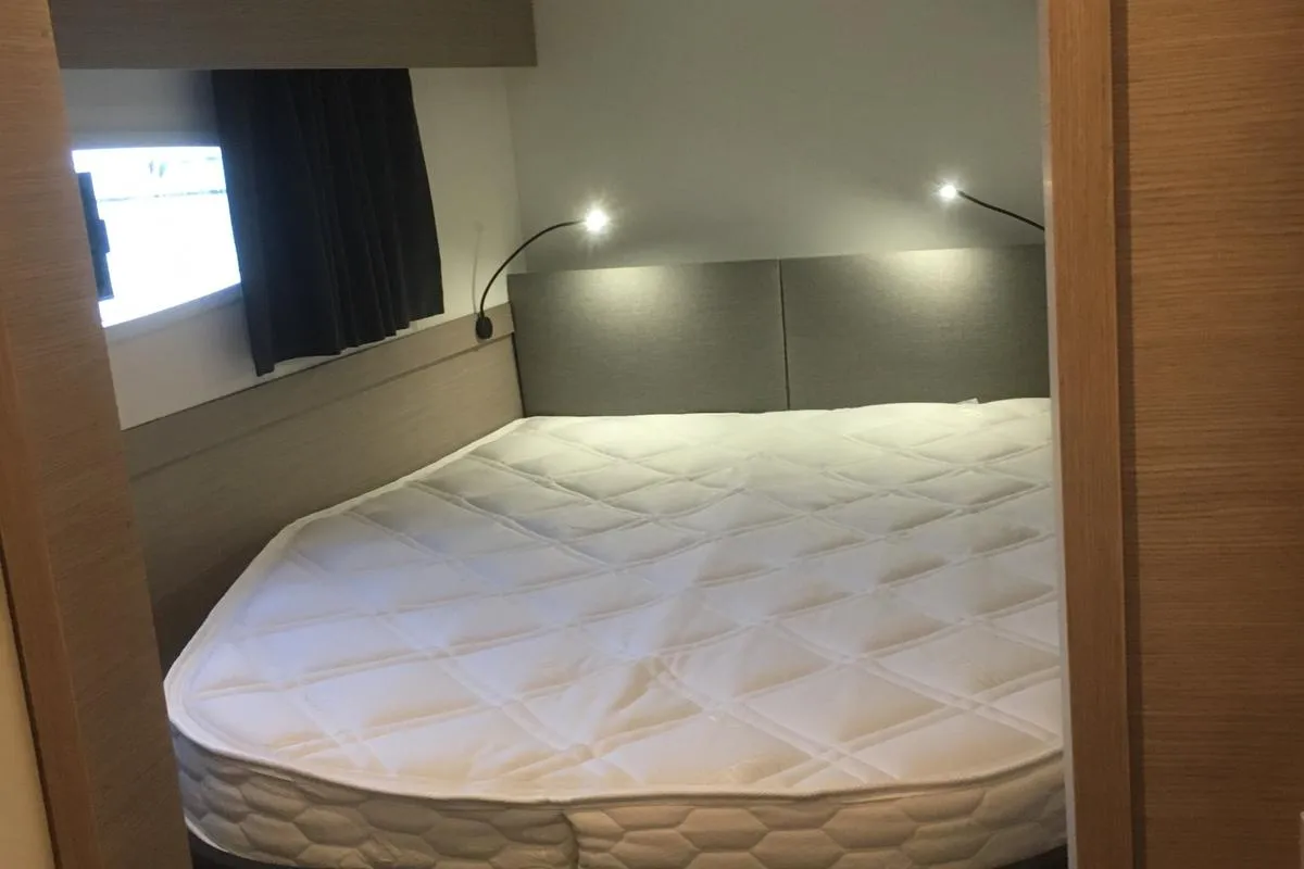 Cabin on Princess Valeria, a Fountaine Pajot Elba 45 catamaran at Seget Donji, Croatia
