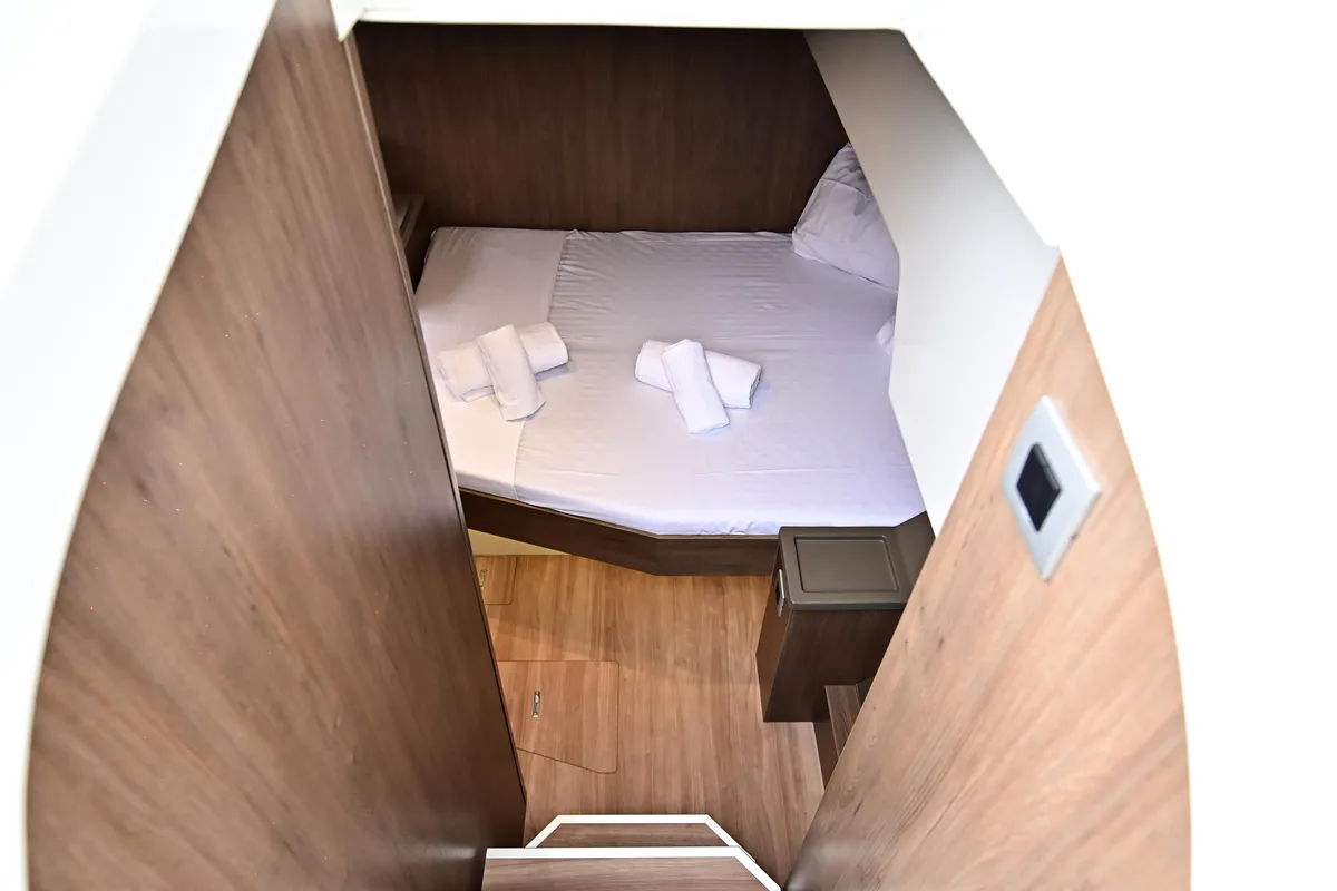 Cabin on Arche VI, a Bali 4.6 catamaran at Salerno, Italy