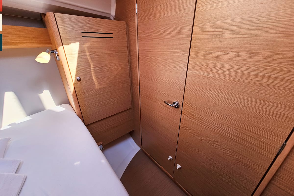 Cabin on Layla, a Dufour 360 GL sailboat at Općina Rogoznica, Croatia