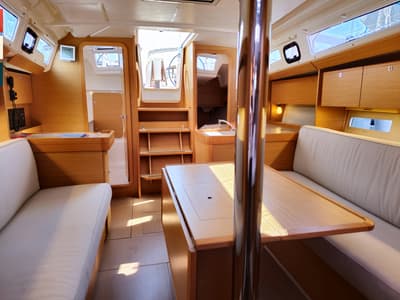 Salon of Layla, a Dufour 360 GL sailboat at Općina Rogoznica, Croatia