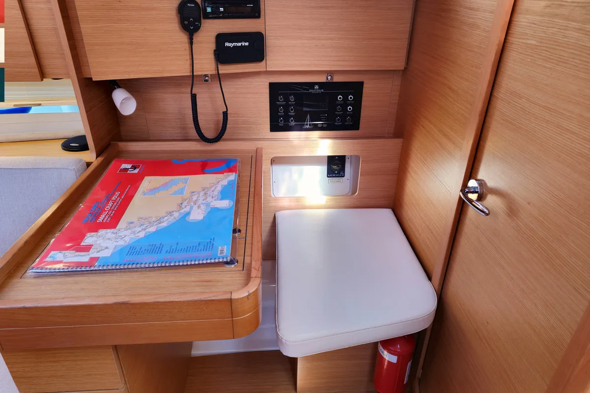 Salon of Layla, a Dufour 360 GL sailboat at Općina Rogoznica, Croatia