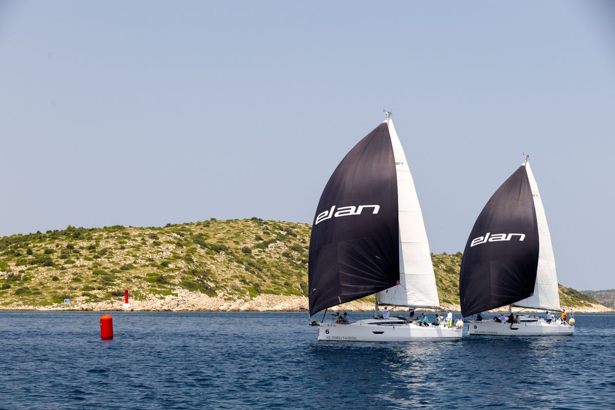 Exterior view of Cesar, a Elan E4 sailboat at Betina, Croatia