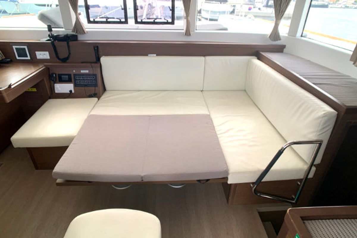 Salon of Balance 69, a Lagoon 40 catamaran at Općina Rogoznica, Croatia