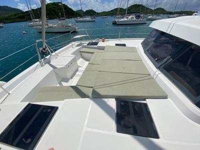 Deck of Mosta, a Bali Catspace catamaran at Alameda, United States