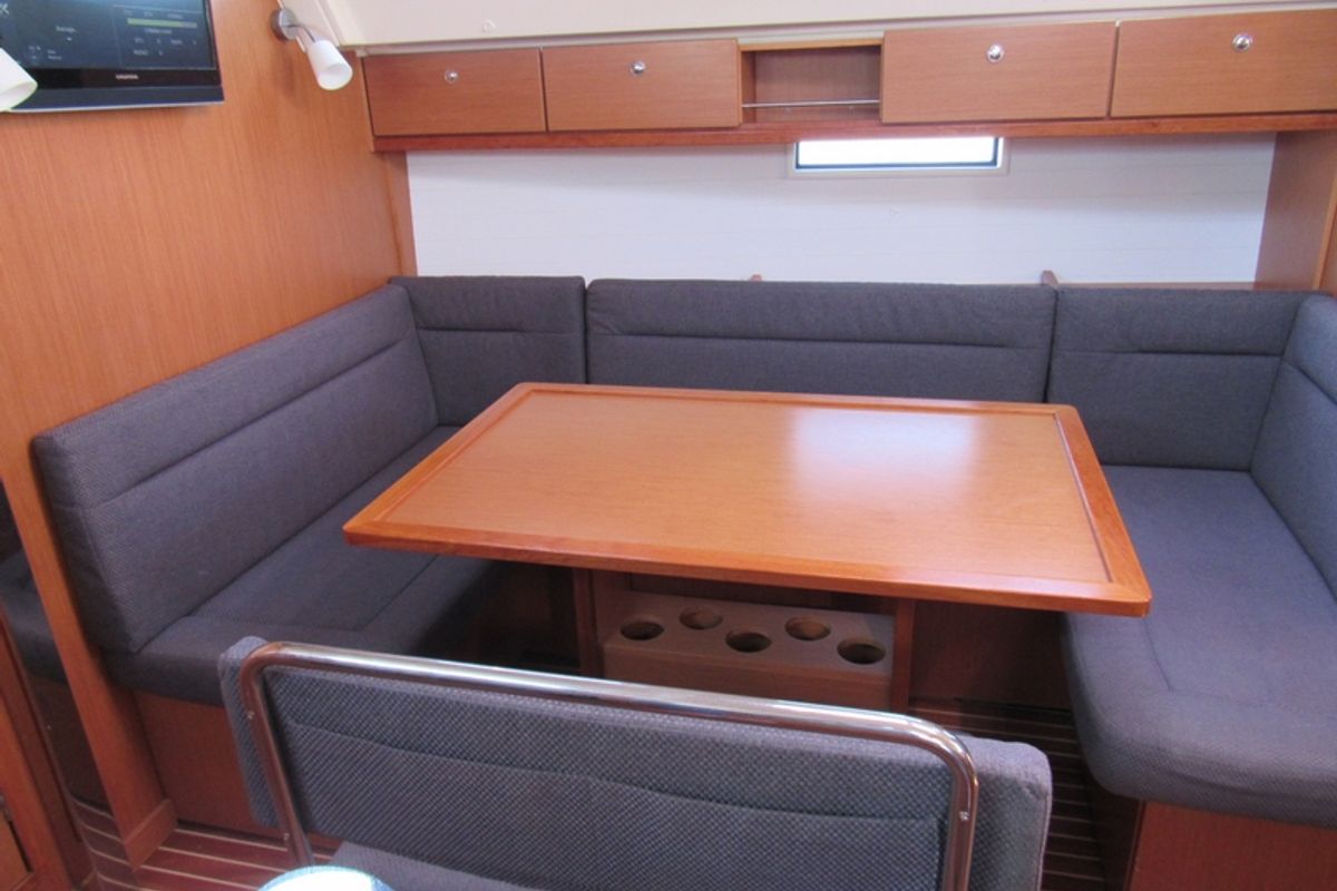 Salon of Orca, a Bavaria Cruiser 40 sailboat at Split, Croatia