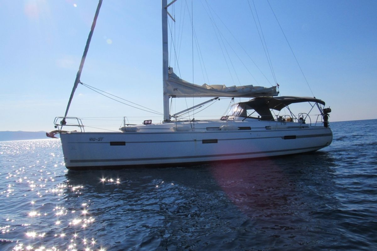 Exterior view of Orca, a Bavaria Cruiser 40 sailboat at Split, Croatia