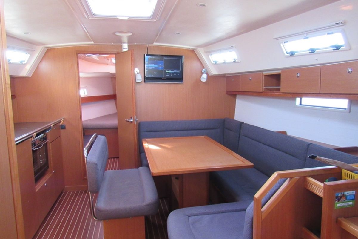 Salon of Orca, a Bavaria Cruiser 40 sailboat at Split, Croatia