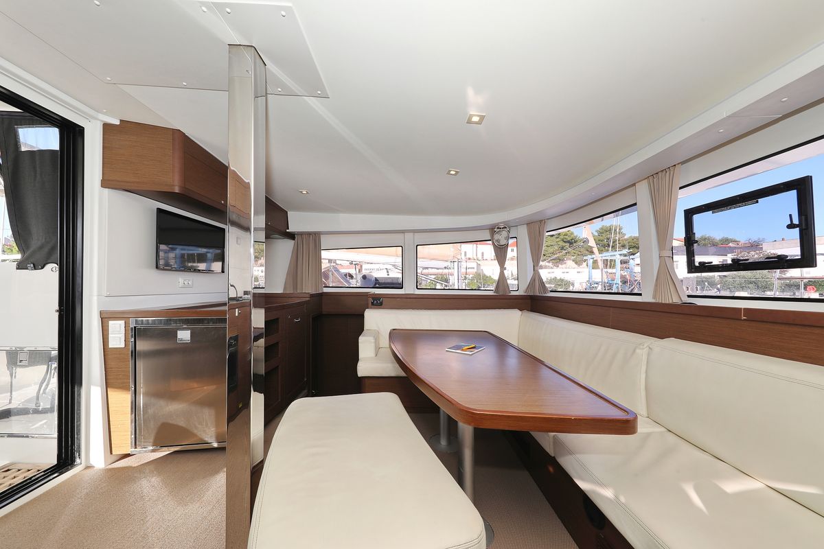 Salon of Sapphire, a Lagoon 42 catamaran at Grad Vodice, Croatia