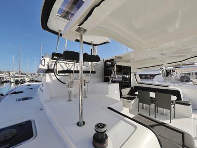 Deck of Sapphire, a Lagoon 42 catamaran at Grad Vodice, Croatia