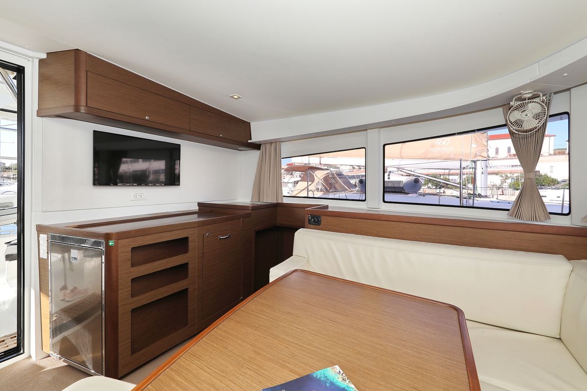 Salon of Sapphire, a Lagoon 42 catamaran at Grad Vodice, Croatia