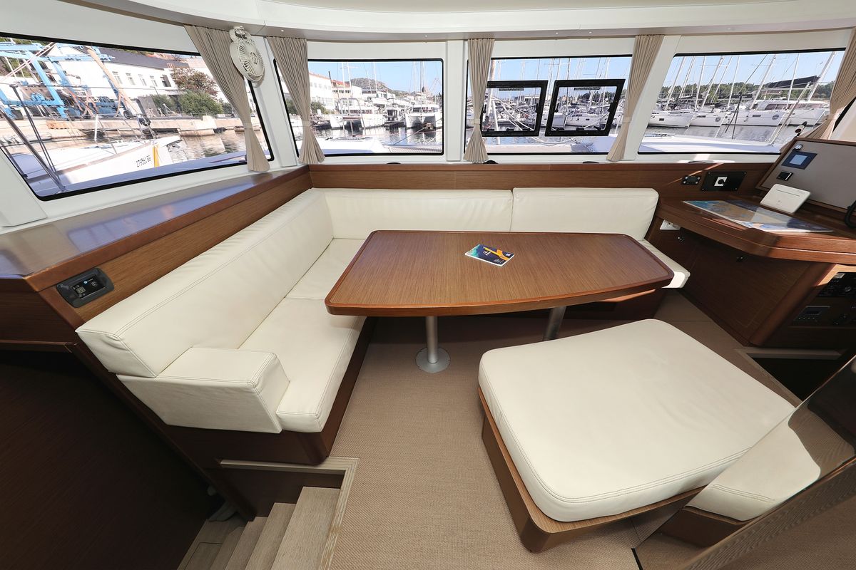 Salon of Sapphire, a Lagoon 42 catamaran at Grad Vodice, Croatia