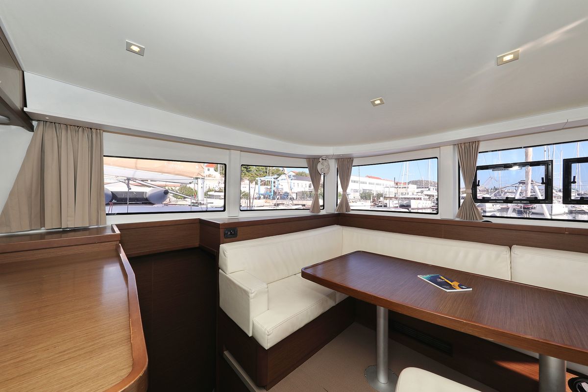 Salon of Sapphire, a Lagoon 42 catamaran at Grad Vodice, Croatia
