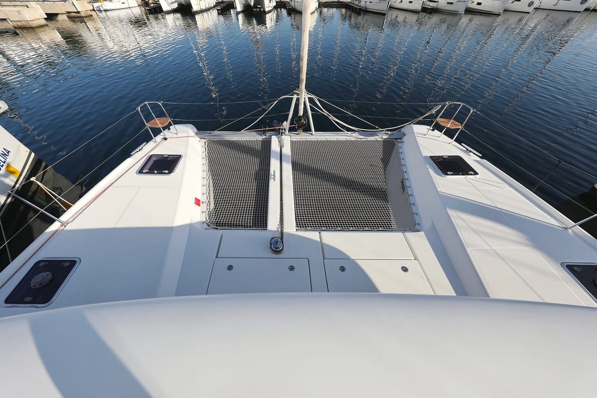 Deck of Sapphire, a Lagoon 42 catamaran at Grad Vodice, Croatia