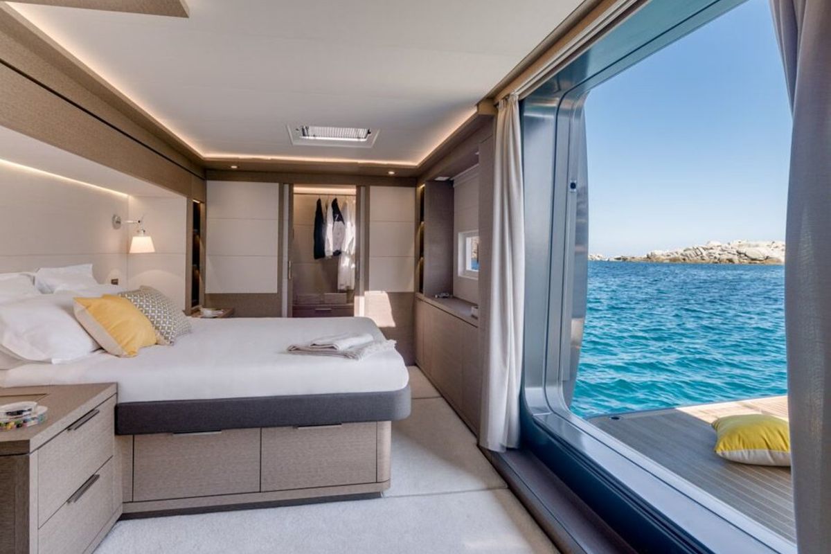 Cabin on Adriatic Dragon, a Lagoon 77 catamaran at Split, Croatia
