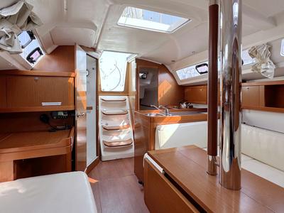 Salon of LL Skyhawk, a Beneteau Oceanis 34.2 sailboat at Grad Pula, Croatia