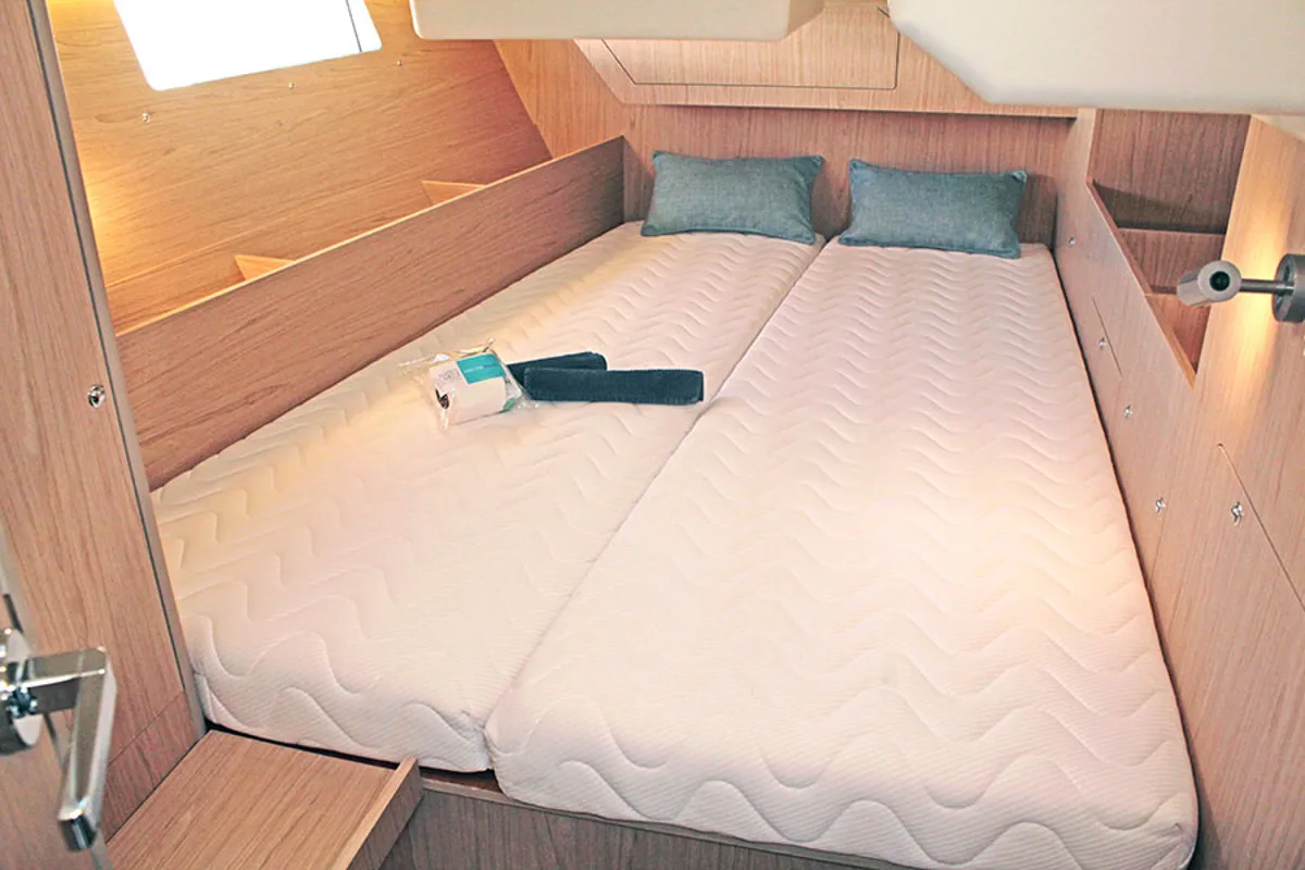 Cabin on Under Pressure, a Beneteau Oceanis 41.1 sailboat at Palma de Mallorca, Spain