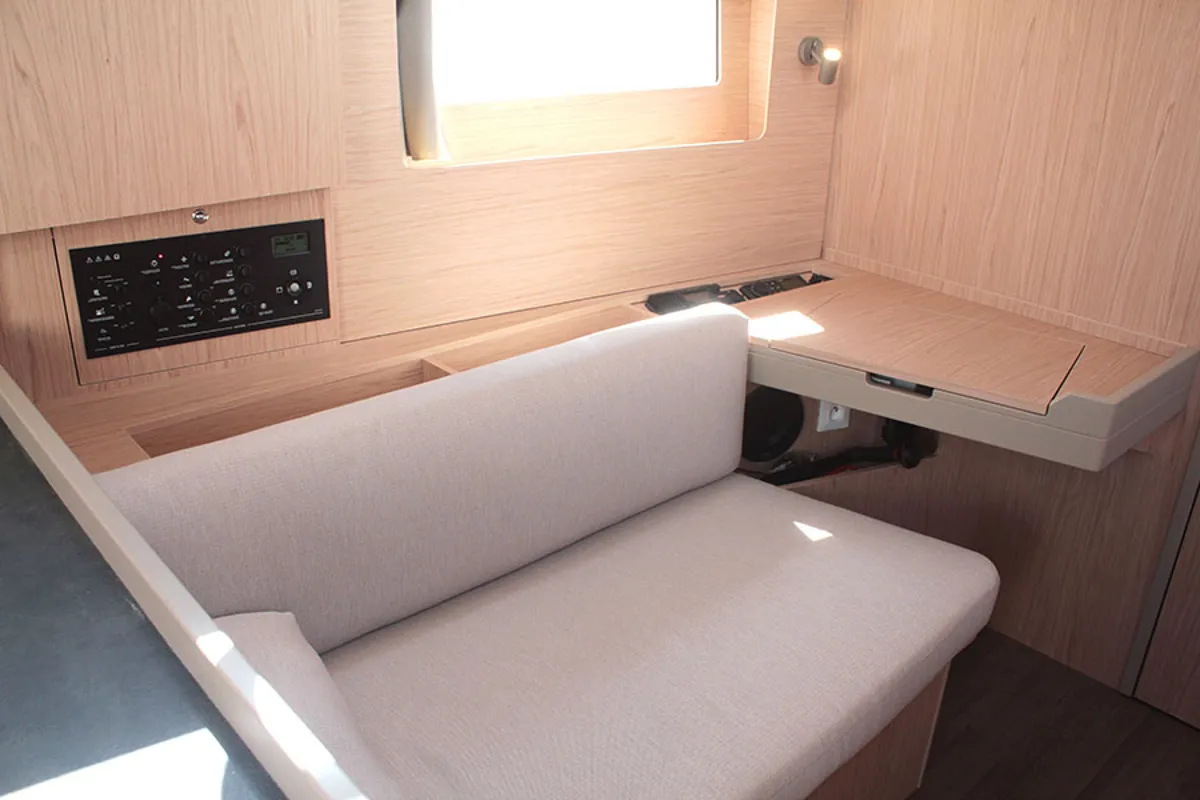 Salon of Under Pressure, a Beneteau Oceanis 41.1 sailboat at Palma de Mallorca, Spain