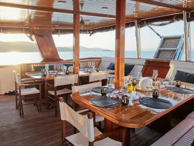 Deck of Cataleya, a Custom Made Cataleya yacht at Jesenice, Croatia