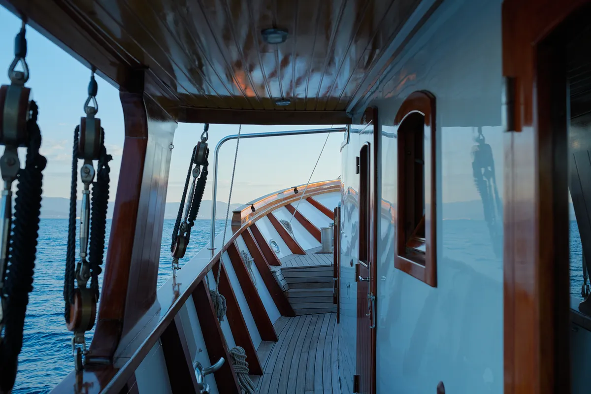 Deck of Cataleya, a Custom Made Cataleya yacht at Jesenice, Croatia