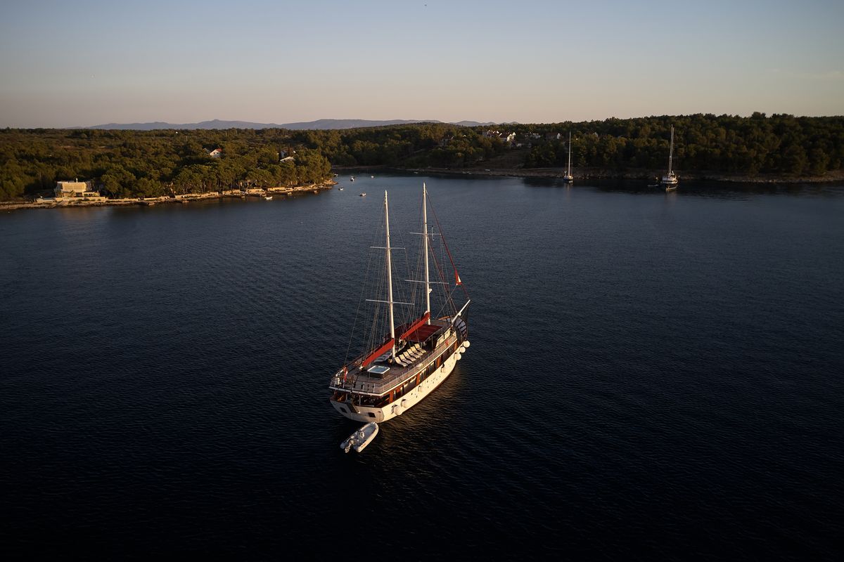 Exterior view of Cataleya, a Custom Made Cataleya yacht at Jesenice, Croatia