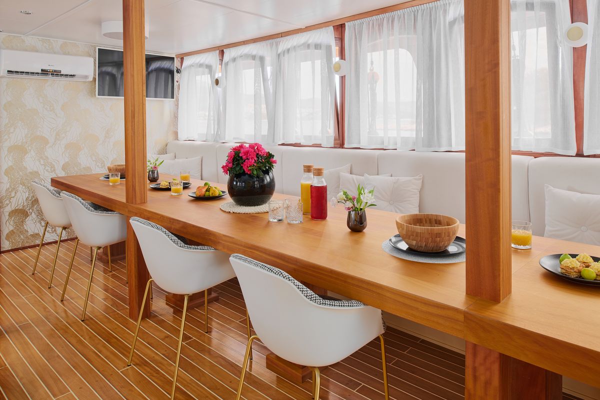 Salon of Cataleya, a Custom Made Cataleya yacht at Jesenice, Croatia