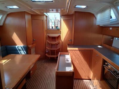 Salon of Mojito, a Bavaria Cruiser 46 sailboat at Gouvia, Greece