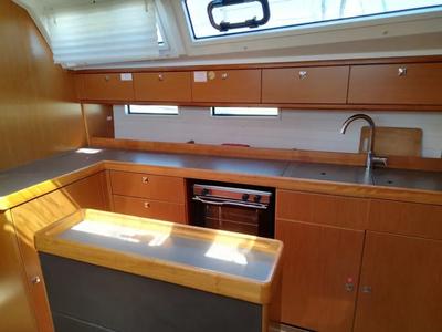 Galley of Mojito, a Bavaria Cruiser 46 sailboat at Gouvia, Greece