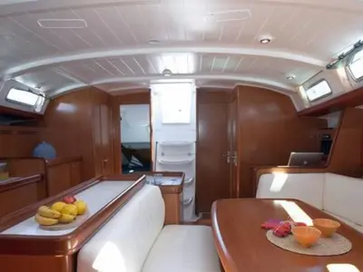 Salon of Orion IV, a Beneteau Cyclades 50.5 sailboat at Volos Municipality, Greece