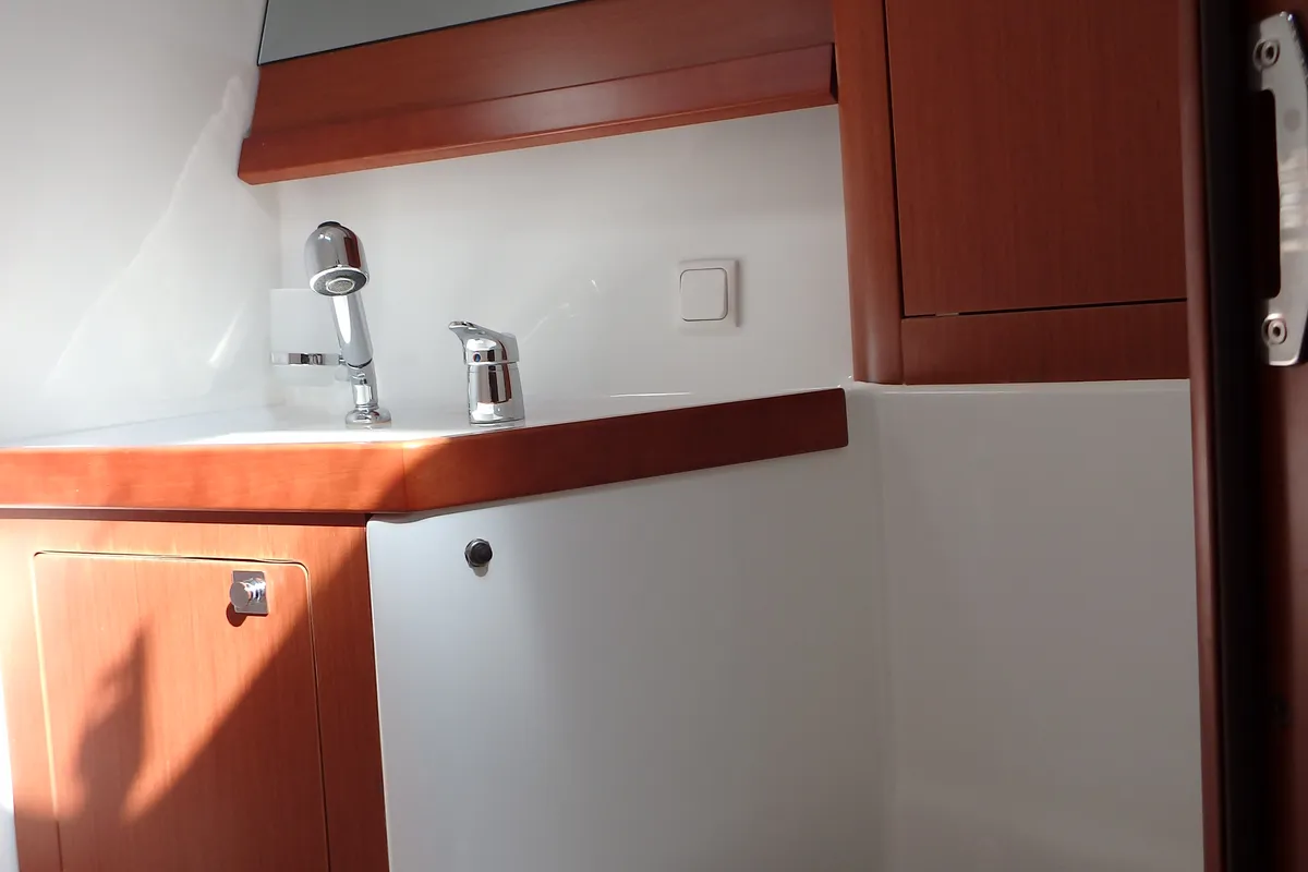 Head on Oceanis 48, a Beneteau Oceanis 48 sailboat at Municipal Unit of Lefkada, Greece