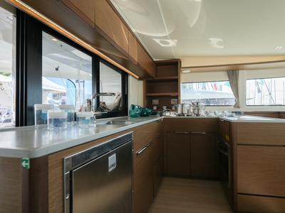 Galley of Barone, a Lagoon 46 catamaran at Salerno, Italy