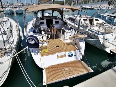Deck of Lyra, a Elan Impression 40 sailboat at Općina Sukošan, Croatia