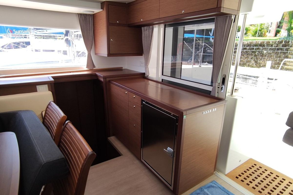 Galley of Hakuna Matata, a Lagoon 450 F catamaran at Tonnarella, Italy