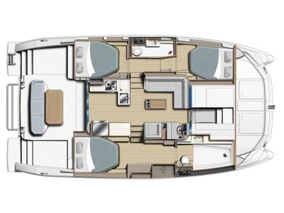 Floor plan of Moorings 403 PC Exclusive, a Leopard 40 PC catamaran at Nassau, Bahamas