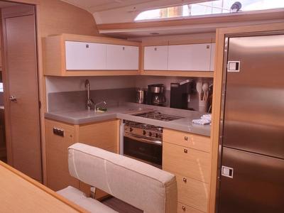 Galley of Salacia, a Dufour 470 sailboat at Charlotte Amalie, United States
