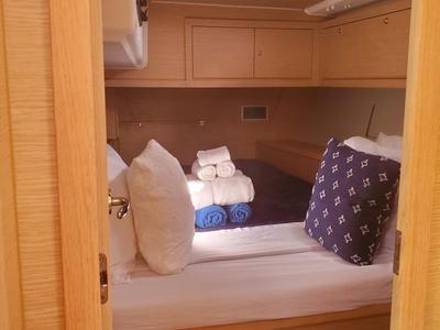 Cabin on Salacia, a Dufour 470 sailboat at Charlotte Amalie, United States