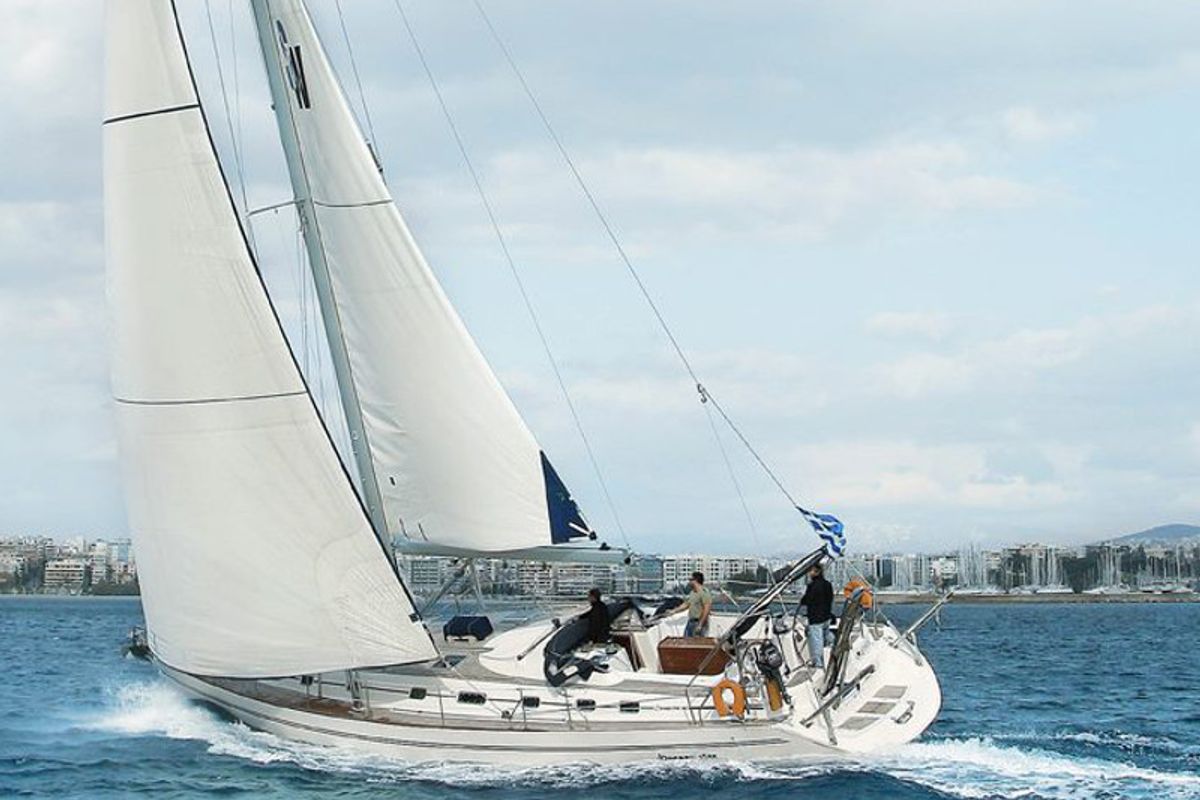 Exterior view of Katerina (58.4), a Ocean Star 56.1 sailboat at Athens, Greece