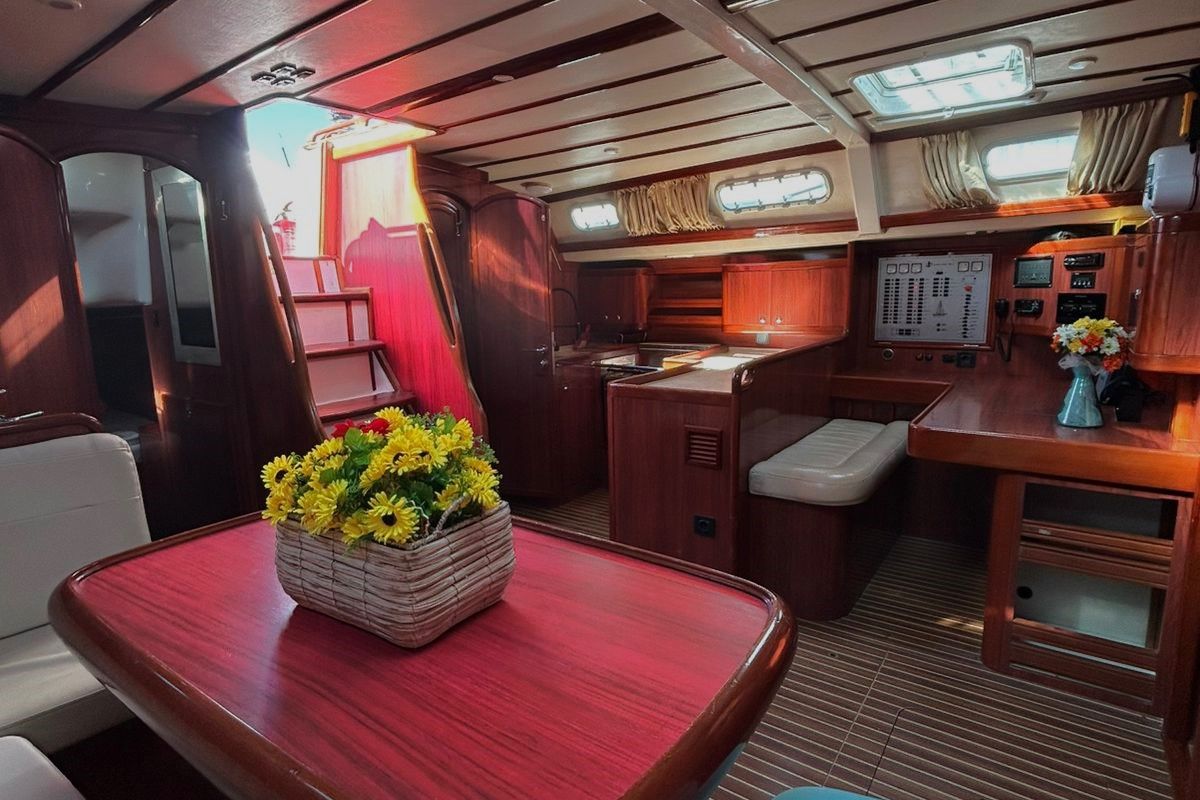 Salon of Katerina (58.4), a Ocean Star 56.1 sailboat at Athens, Greece