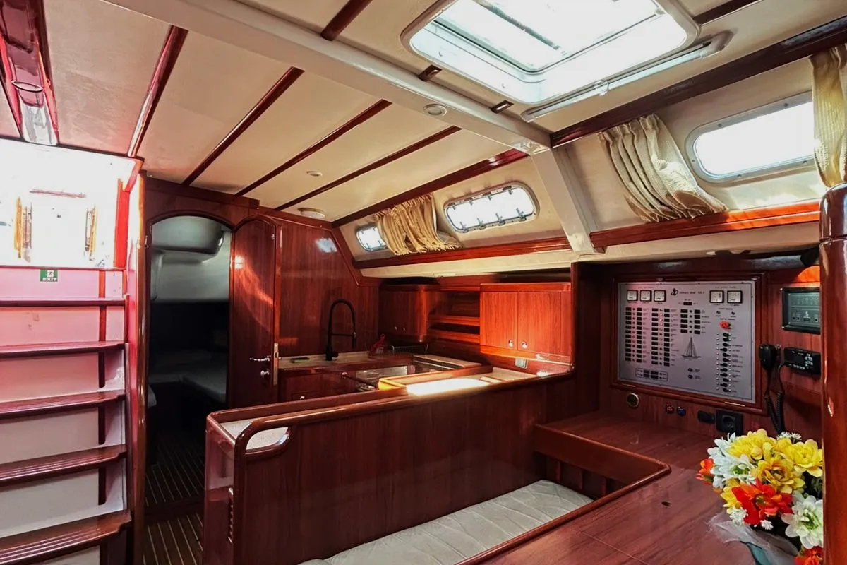 Salon of Katerina (58.4), a Ocean Star 56.1 sailboat at Athens, Greece