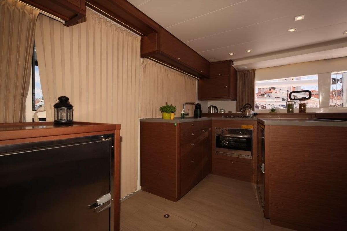 Galley of Reggae Point, a Lagoon 450 catamaran at Dubrovnik, Croatia