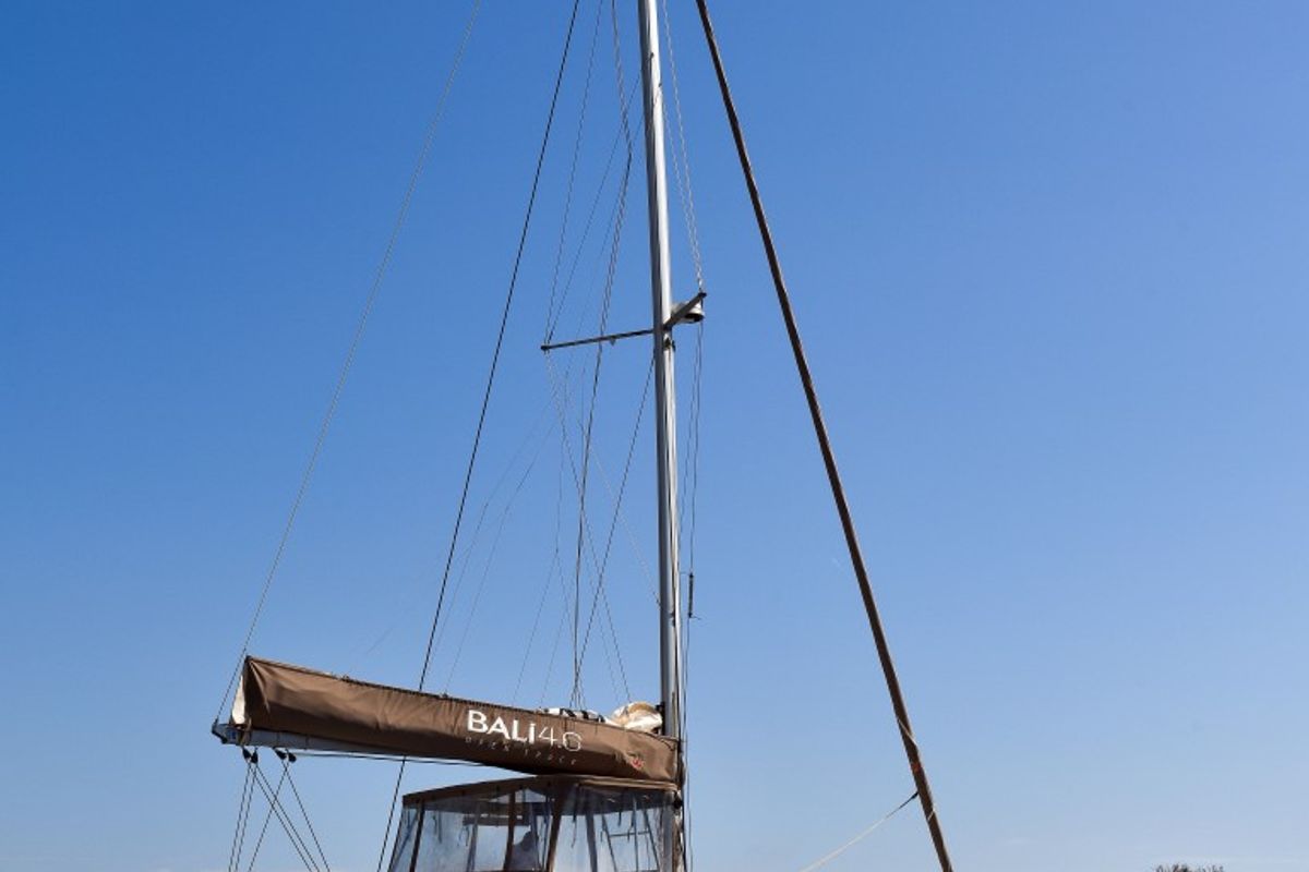 Exterior view of Jako 2, a Bali 4.6 catamaran at Zadar, Croatia