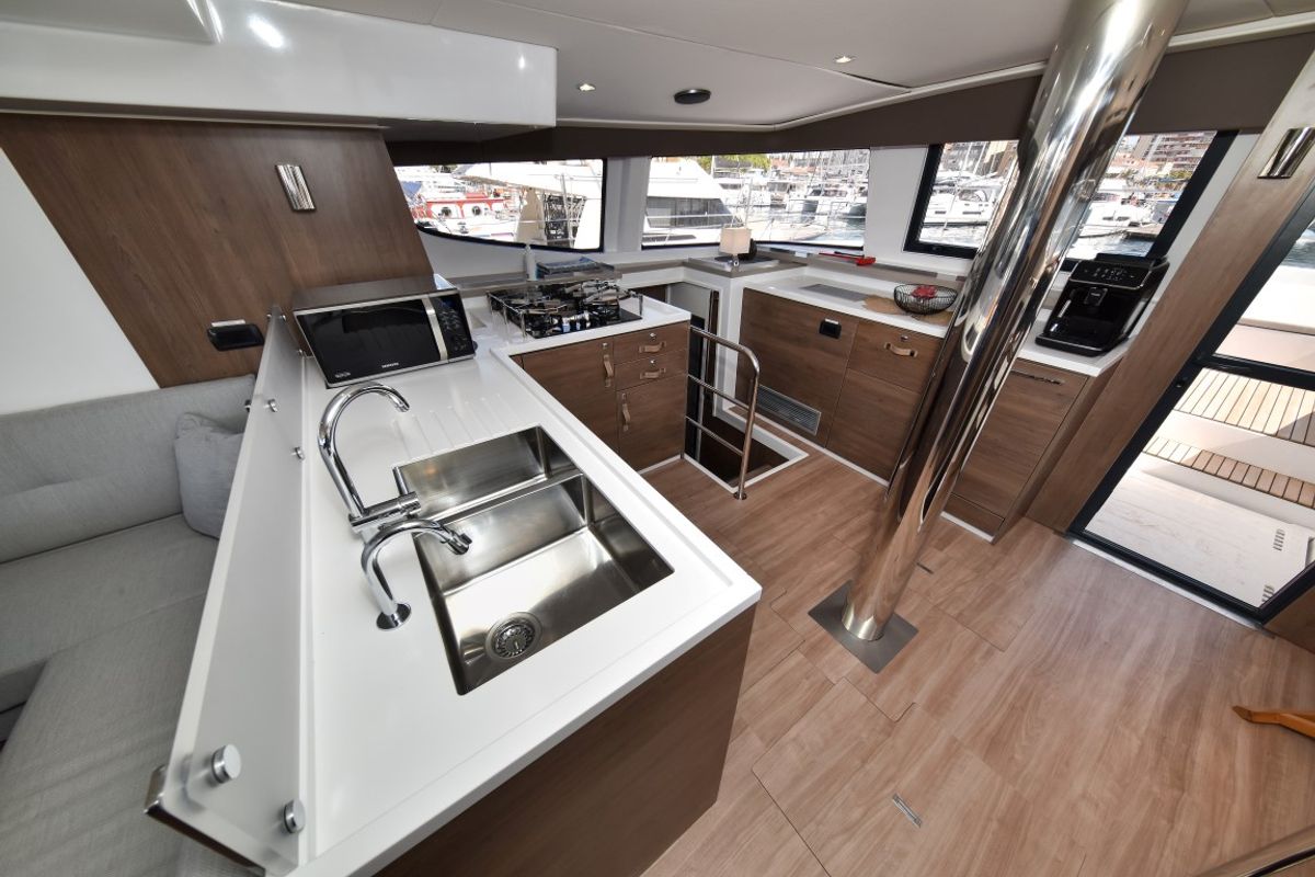 Galley of Jako 2, a Bali 4.6 catamaran at Zadar, Croatia
