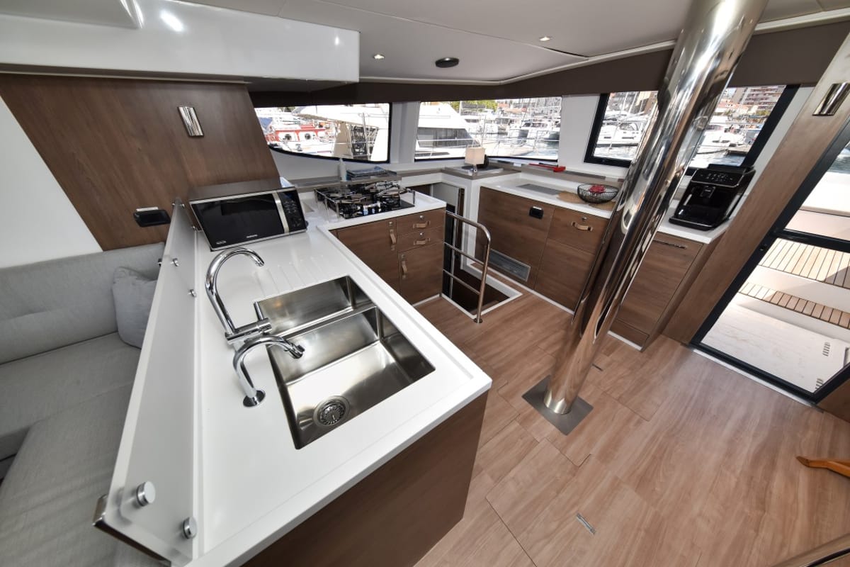Galley of Jako 2, a Bali 4.6 catamaran at Zadar, Croatia
