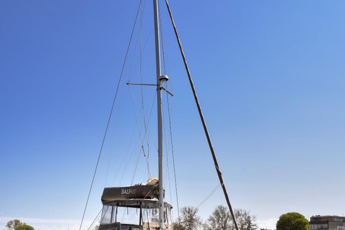 Exterior view of Jako 2, a Bali 4.6 catamaran at Zadar, Croatia