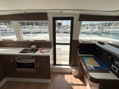 Galley of La Luna 77, a Bali 4.2 catamaran at Grad Pula, Croatia