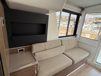 Salon of La Luna 77, a Bali 4.2 catamaran at Grad Pula, Croatia