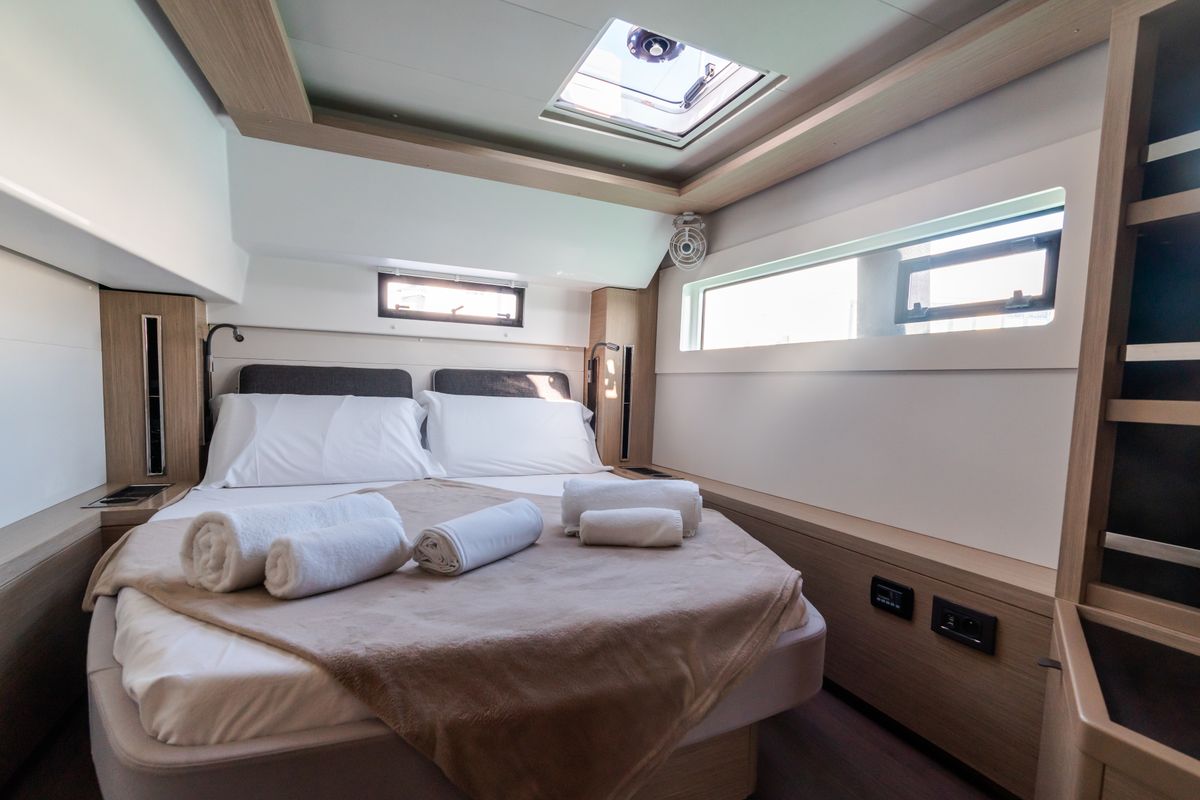 Cabin on Big Cucuncio - Premium Line, a Lagoon 46 catamaran at Capo d'Orlando, Italy