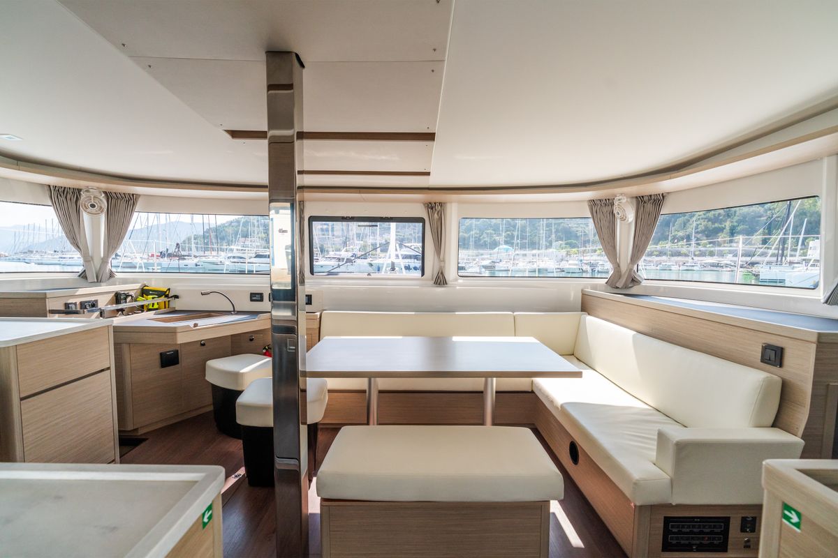 Exterior view of Big Cucuncio - Premium Line, a Lagoon 46 catamaran at Capo d'Orlando, Italy